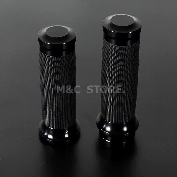 Poignées électroniques de moto 1 "25mm poignées noires pour Harley Touring Road King Glide FLHR brea
