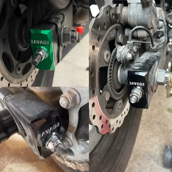 Embout de bras oscillant de réglage de chaîne, pour KAWASAKI NINJA 500 400 250/R/SL Z400 Z250 Z300 V