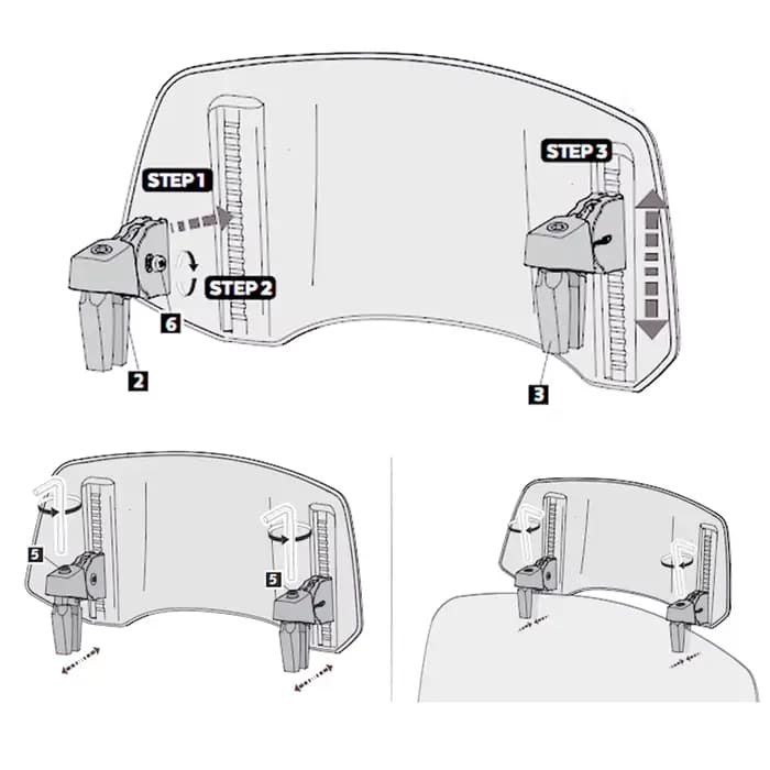 Extension de pare-brise de moto universelle pour BMW KTM KAWASAKI YAMAHA HONDA SUZUKI DUCATI, access