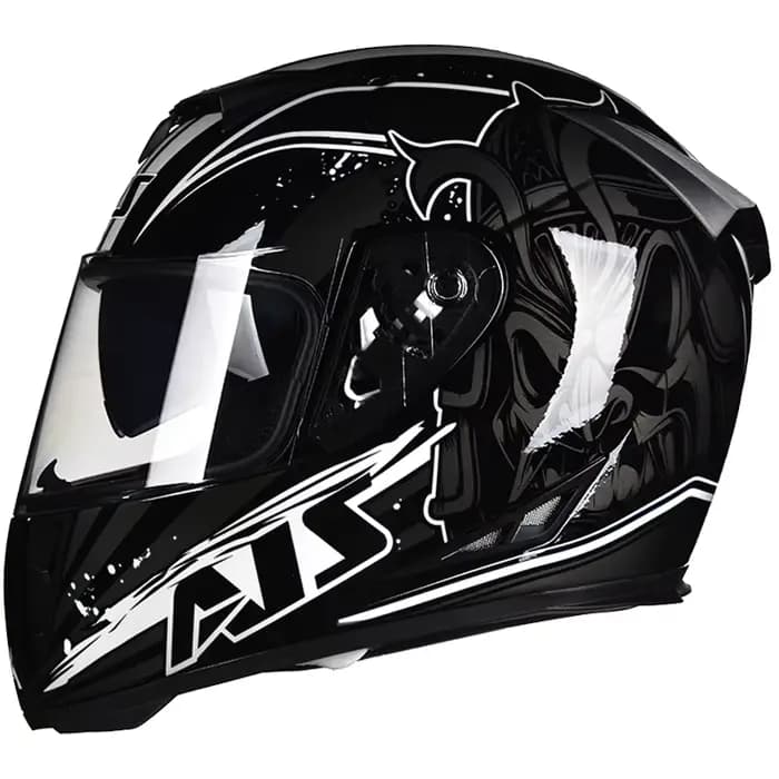 AIS-Casque de Moto Modulaire Cool avec Pare-Soleil Nik, Sécurité, Double Lentille, Course, Visage Co