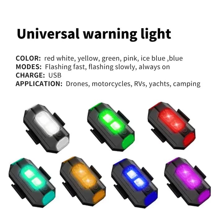 Lumières de moto Drone lumière stroboscopique USB LED Anti-Collision vélo avion nuit volant Mini cli