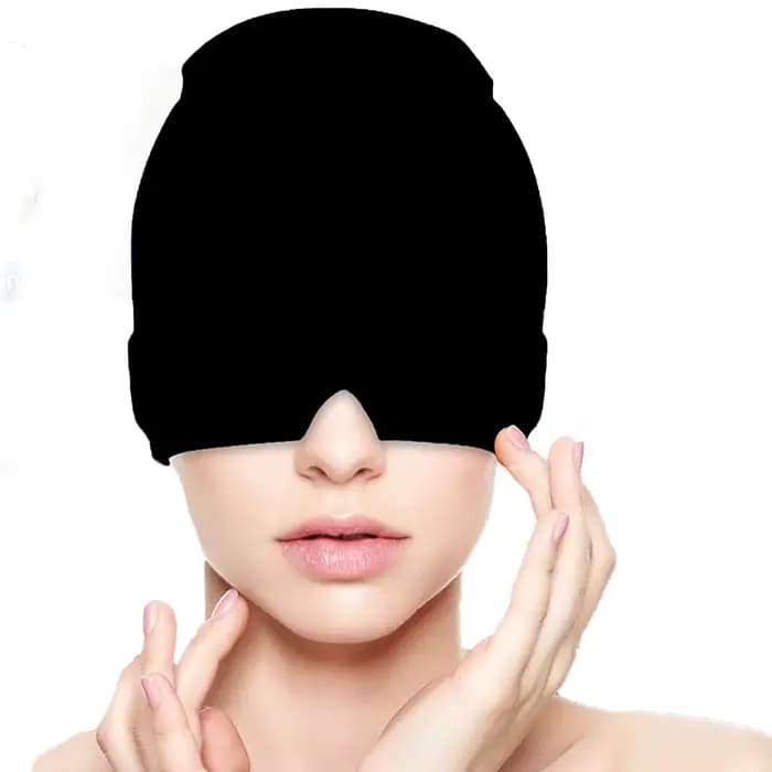 Casquette de glace en Gel pour Migraine, chapeau chaud et froid pour envelopper le visage, masque po