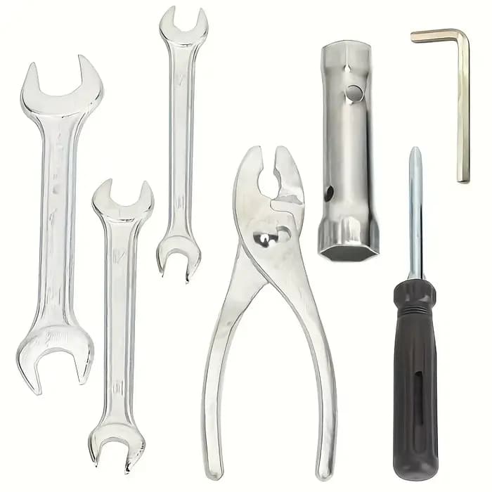 Kit de réparation de moto 7 pièces/ensemble avec sac de rangement, accessoires d'outils pour véhicul