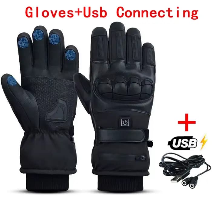Gants de moto chauffants pour hommes, gants tactiques d'hiver, accessoires de vélo, équipement de sk