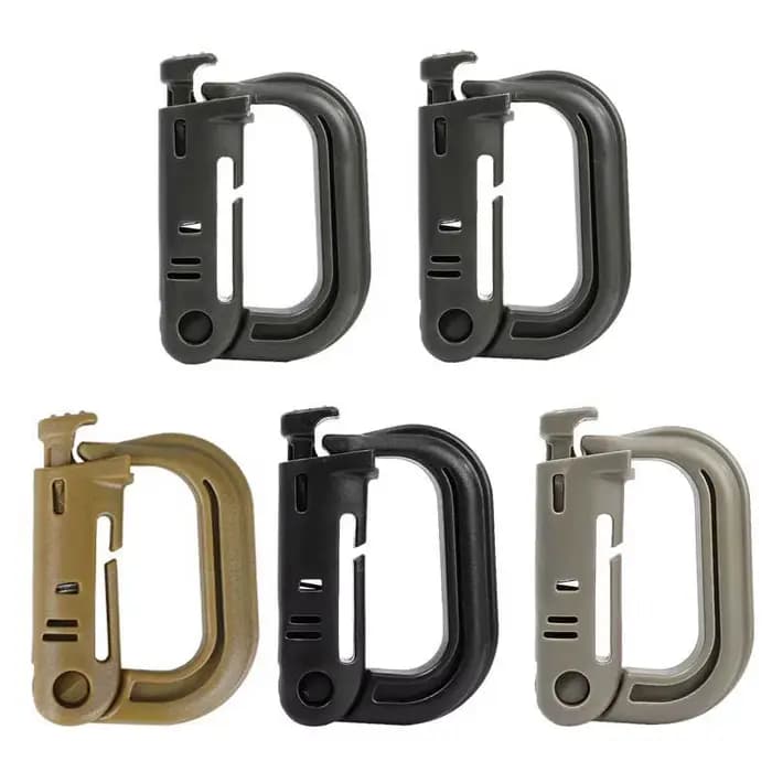 Grimloc – mousqueton Molle D, anneau de verrouillage, Clip en plastique, Type à pression, boucle, mo