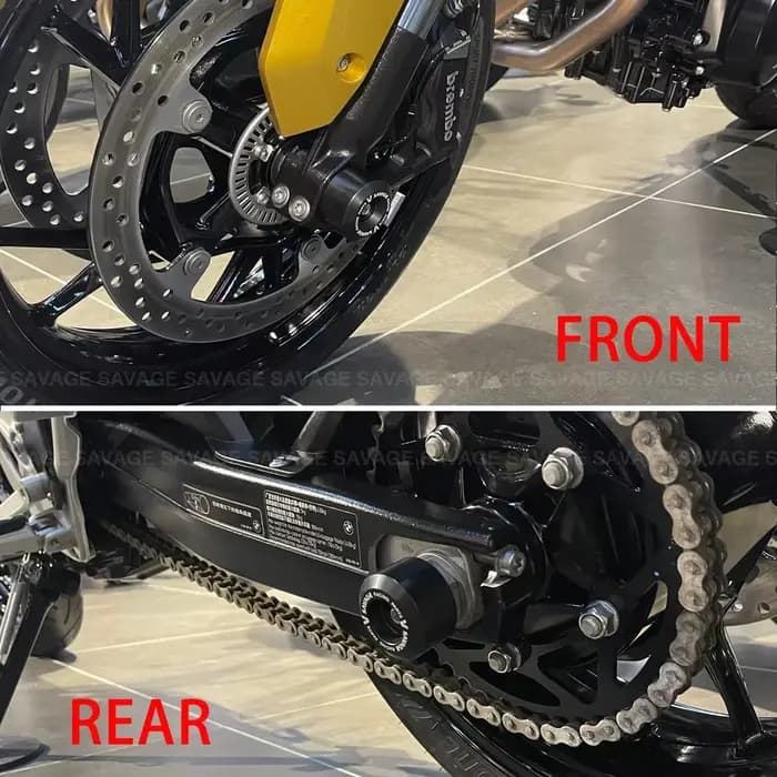 Curseur de collision de fourche d'appellation de roue avant et arrière, accessoires de moto, moyeu a