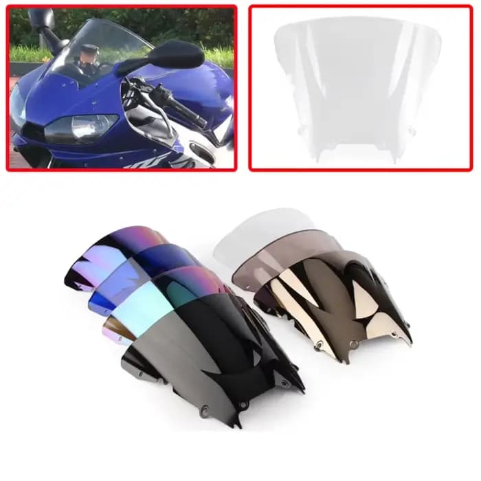 YZF-R6 écran de moto Double bulle pare-brise déflecteur protecteur pare-brise pour Yamaha YZF R6 600