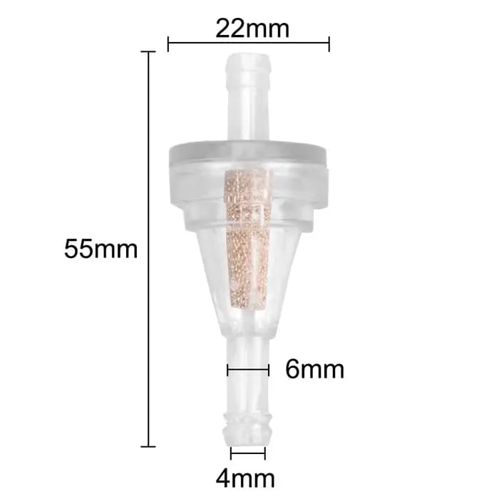 Filtre à carburant universel pour moto, filtre à gaz en ligne, D343 Bike RL UTV, 1/4 ", 6.3mm, 10 pi