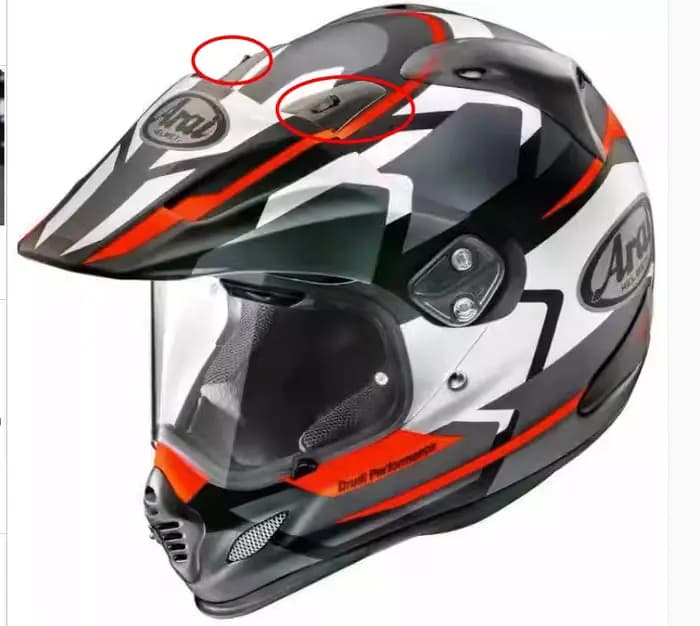 Tour Cross 3 pour casque de moto, couvercle d'aération, évents avant, accessoires de rue