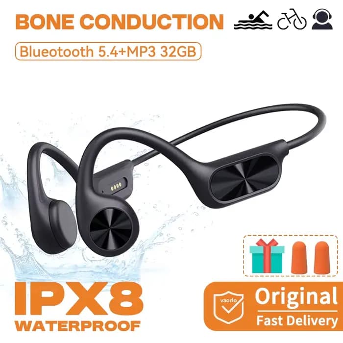 Sophia-Téléphone de sauna sans fil à conduction, casque de natation étanche IPX8, écouteur de sport