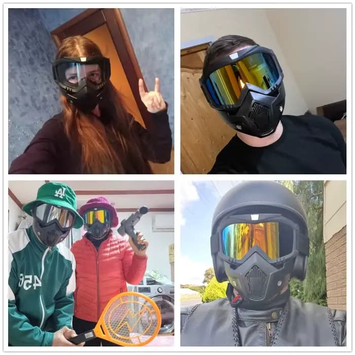 Lunettes de Motocross anti-poussière, réglables, respirantes, protection complète du visage, masque