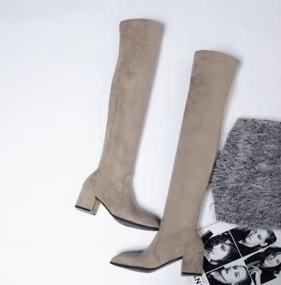 Bottes hautes au-dessus du genou pour femmes, chaussures Parker pointues, élégantes et à la mode, to