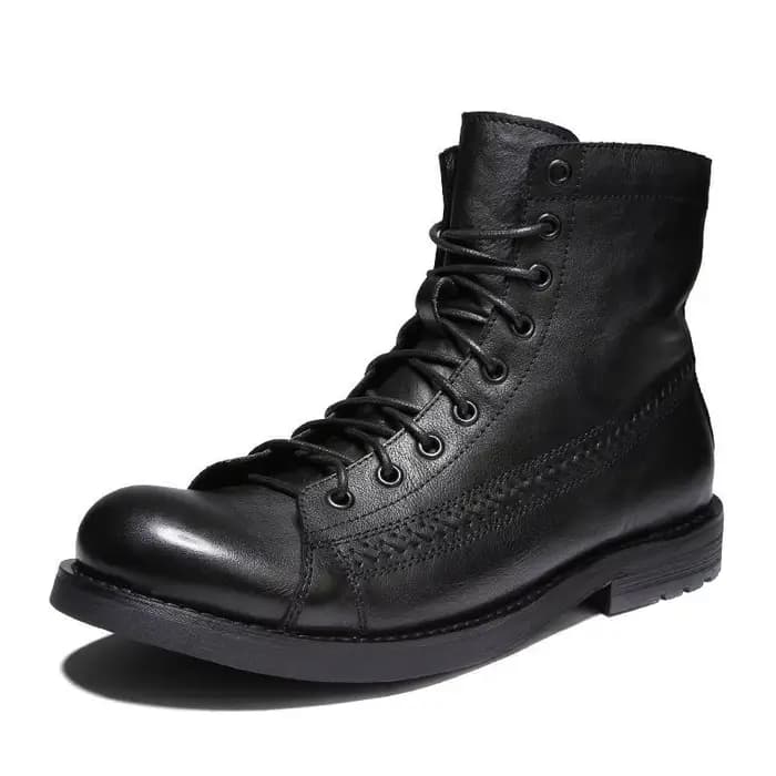 Bottes de travail vintage pour hommes, bottes en cuir de style britannique haut de gamme, chaussures