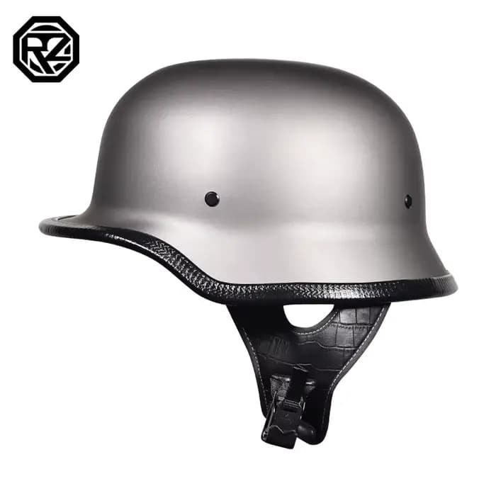 Casque de soldat rétro demi-casque moto homme et femme moto personnalité louche allemande casque véh