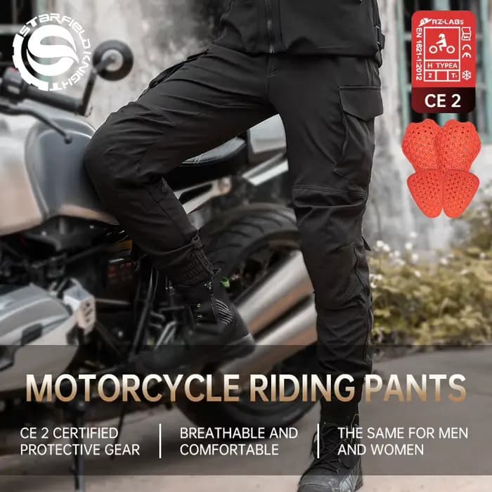 SFK nouveau pantalon de moto noir équitation hommes équipement été pantalon respirant avec armure de