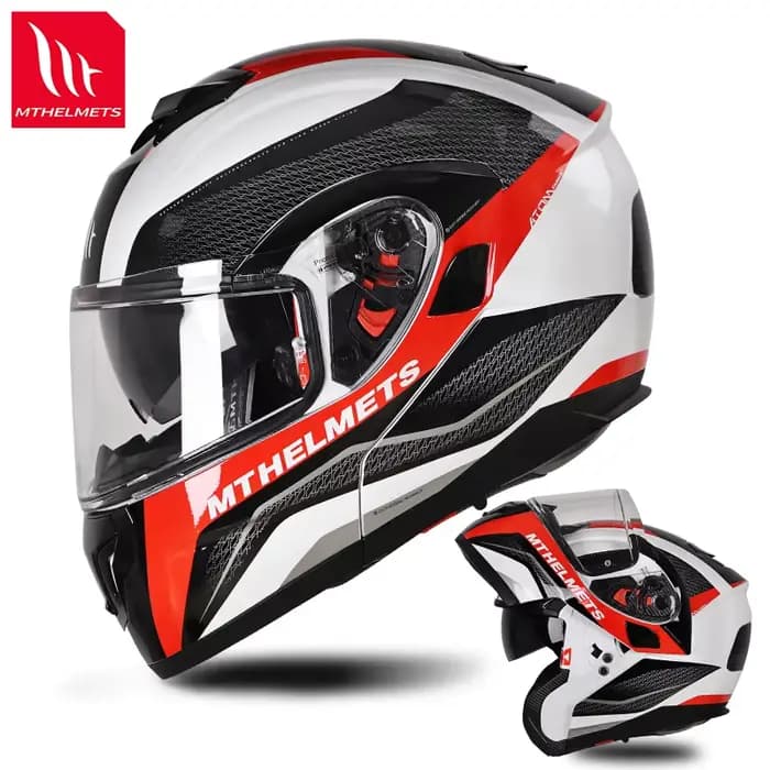 MT casque de Moto d'origine Capacete MT ATOM SV casque modulaire hommes femmes Double lentille rabat