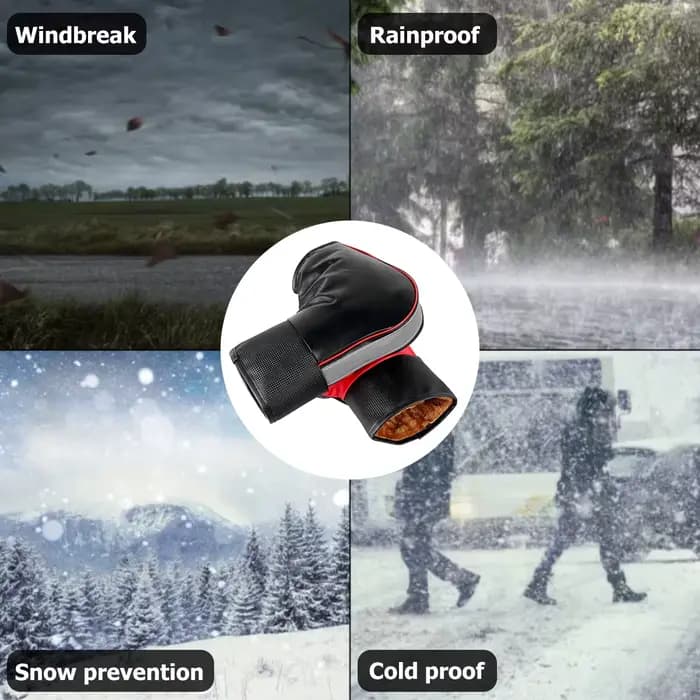 1 paire de manchons de guidon de moto, protection pour moto, poignée chaude, anti-pluie, gants chaud
