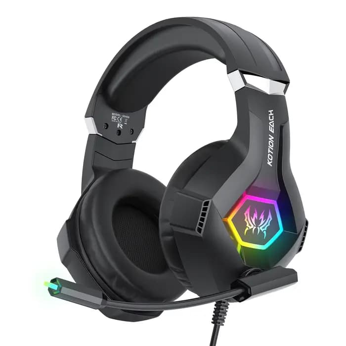 Casque de jeu rvb avec micro casque supra-auriculaire son Surround 3.5mm casques de jeu pour PC PS4