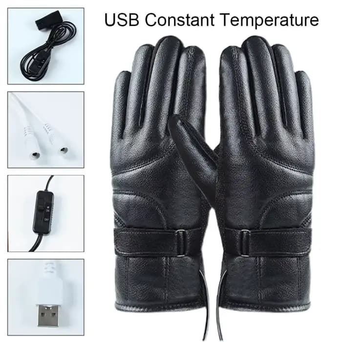 Gants chauffants électriques rechargeables USB, gants de pêche chauds, écran tactile, ski extérieur,
