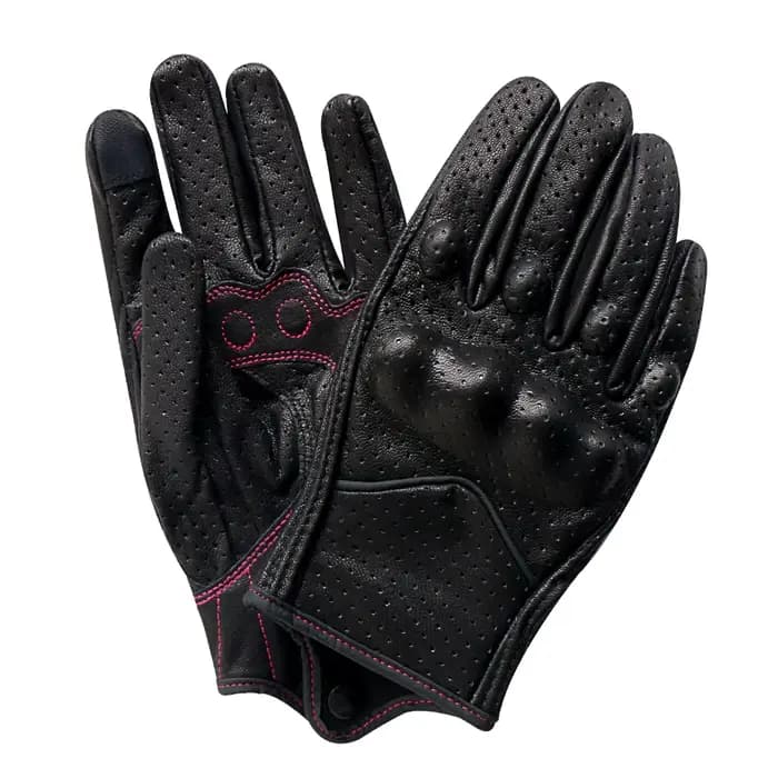 Gants de moto pour femmes XS S M cuir tactile véritable peau de chèvre moto gant Guantes course cycl