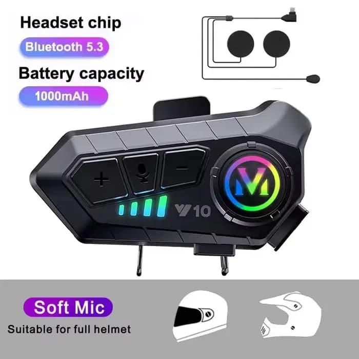 Casque de moto Bluetooth casque sans fil IPX6 étanche réduction du bruit écouteur Super longue veill