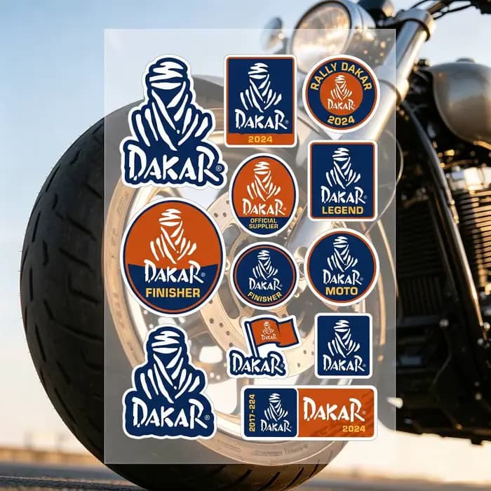 Autocollants de moto D-Dakar Rally, autocollants en vinyle pour carrosserie de voiture, autocollants