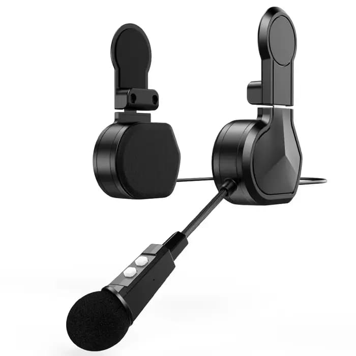 Kebidumei – casque de moto avec support à clip, sans fil, Bluetooth 5.3, étanche, lecteur de musique