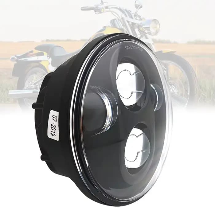 Phare LED noir de 5,75 pouces 5 3/4 "led DRL 40W phares de moto pour Harley Sportster 883 XL883 FXCW
