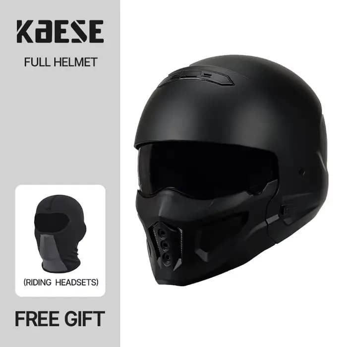 Casque De Scorpion noir mat De Style classique, combinaison polyvalente détachable pour Locomotive D