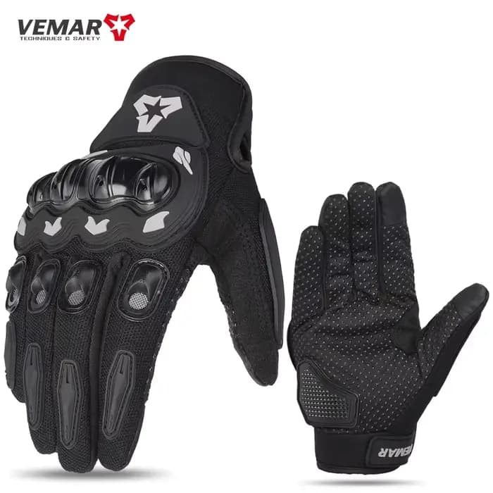 Gants d'équipement de course de Moto à doigt complet, jointures à coque dure pour l'été, Moto Cross,