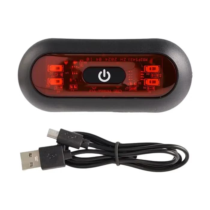Casque de moto à lumière LED iodée, lumières intelligentes, signal de sécurité de cyclisme de nuit,