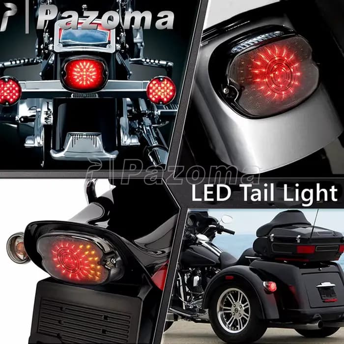 Feu arrière LED intégré pour Harley Touring Dyna Softail Sportster XL 1200 883 FXDX/T FLST FXST 1991