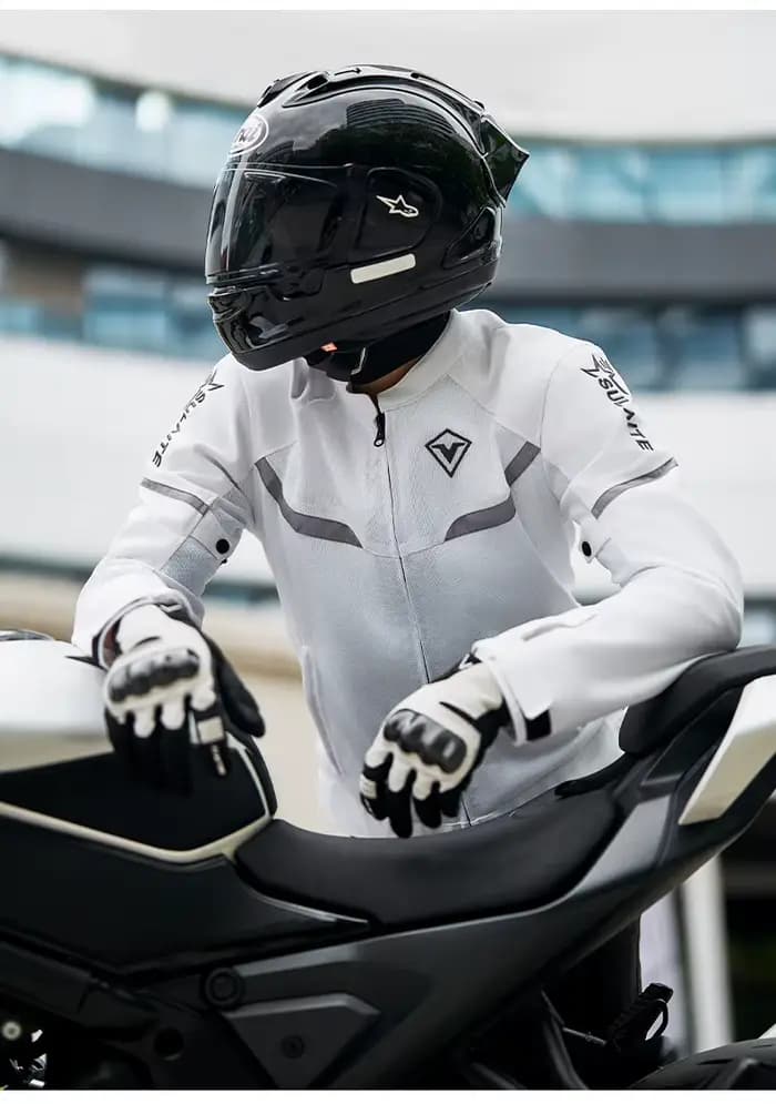 Combinaison de moto respirante à 2 couches SULAITE pour l'été, anti-chocs, anti-chute, anti-friction