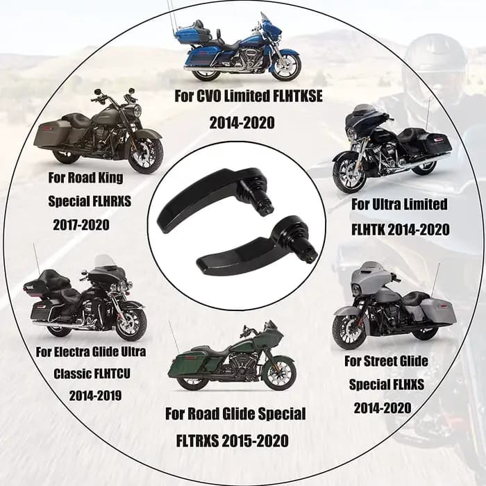 Kit de loquet de sac de selle noir de haute qualité, 2 pièces, pour Harley Davidson Electra Glide, S