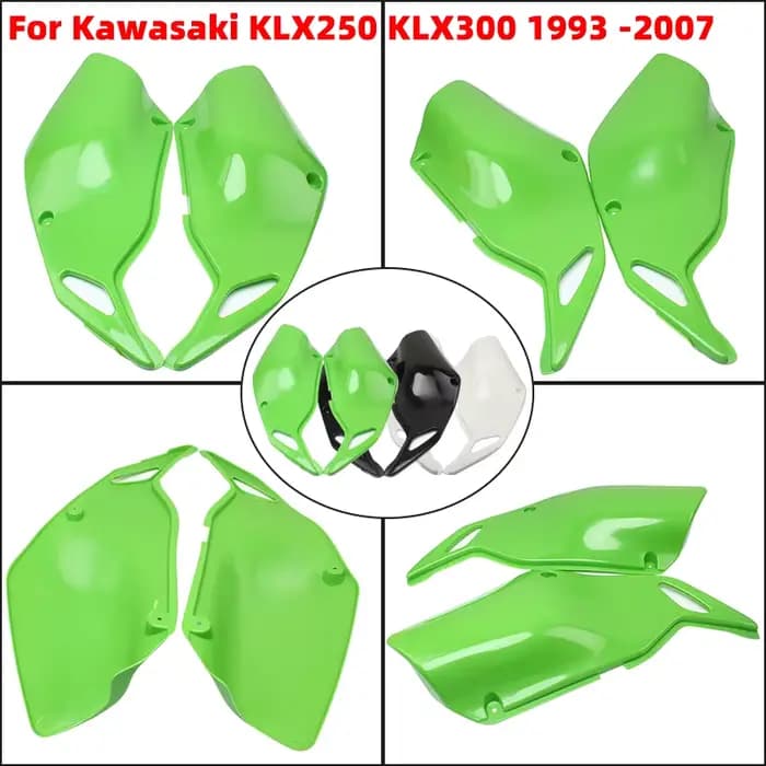 Couvercles de protection en plastique pour Kawasaki KLX, plaque précieuse, carénage Dirt Bike, acces