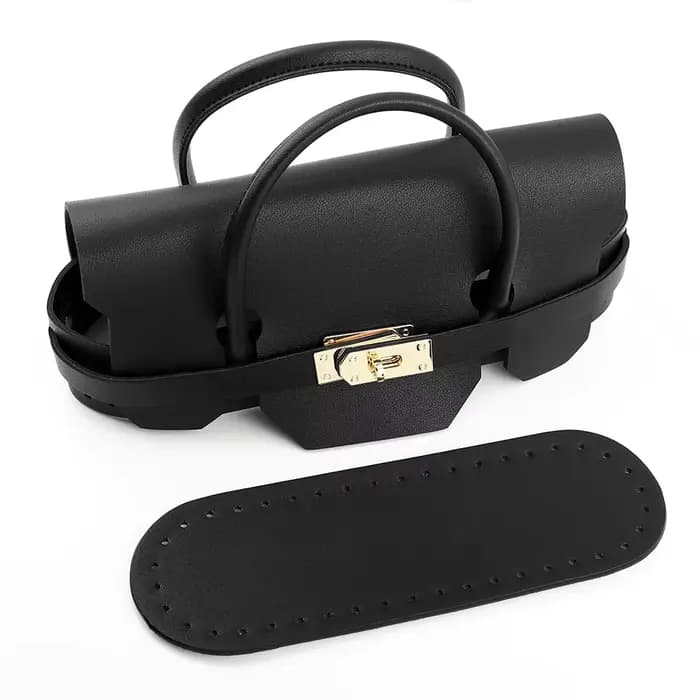 Kit d'accessoires pour sacs tricotés faits main DIY, sacs fourre-tout en cuir PU, accessoires de cou