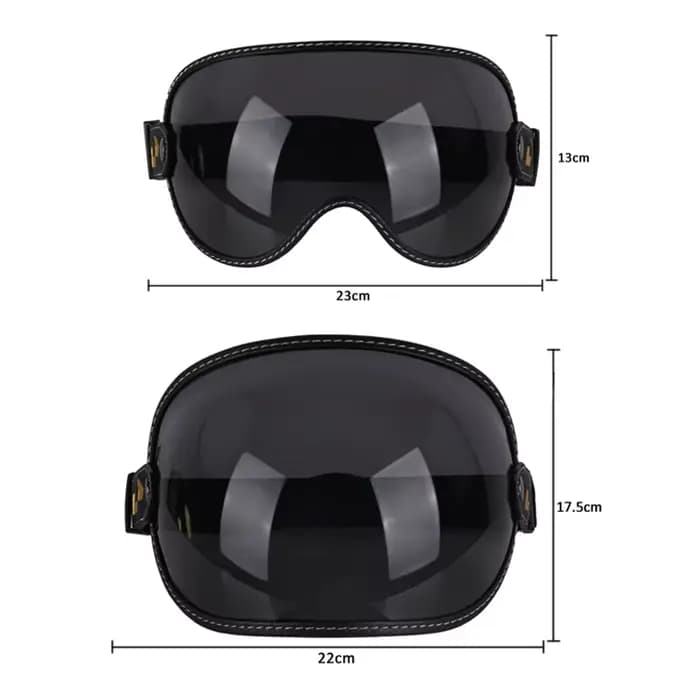 SOMAN – demi-casque de moto, rétro, visage ouvert, Vintage, bouclier à bulles, visière, lentille, lu
