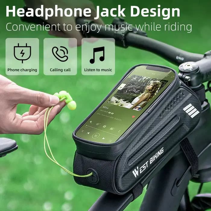WEST BIKING – sac étanche pour téléphone portable 7.0 pouces, sacoche de cyclisme à écran tactile se