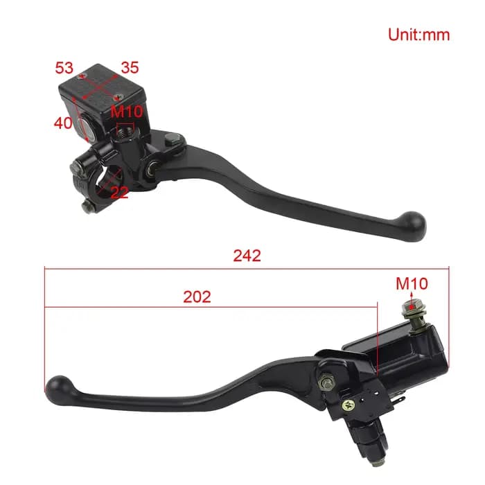 Pompe de frein avant, cylindre maître, levier d'embrayage hydraulique pour Honda TRX125 TRX200 TRX35