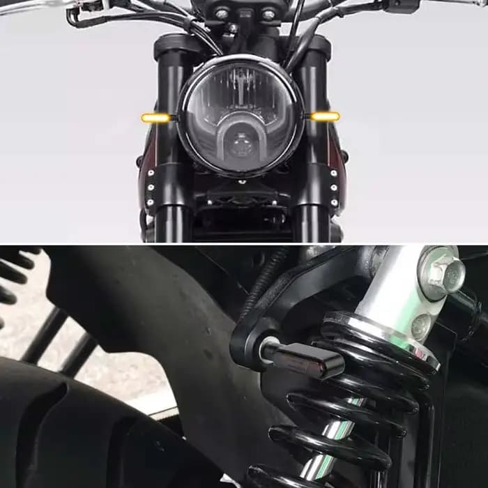 BLALION 2 pièces 6 LED Clignotants de moto Mini LED Séquentiels Ambre