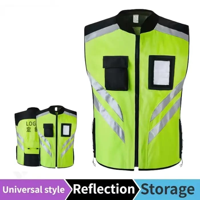 Combinaison de sécurité pour moto, gilet réfléchissant, voyage nocturne, Fluorescent, respirant, gil