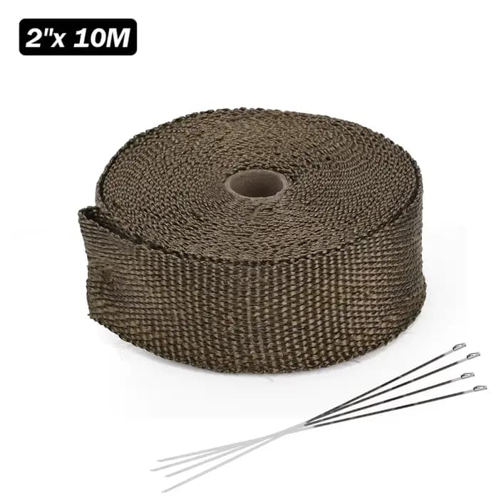 Rouleau d'isolation thermique pour collecteur d'échappement de moto, 5M/10M/15M, résistant avec atta