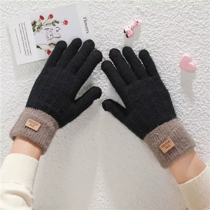 Gants pour femmes en hiver chaud Imitation cachemire écran tactile étudiant mignon avec velours épai