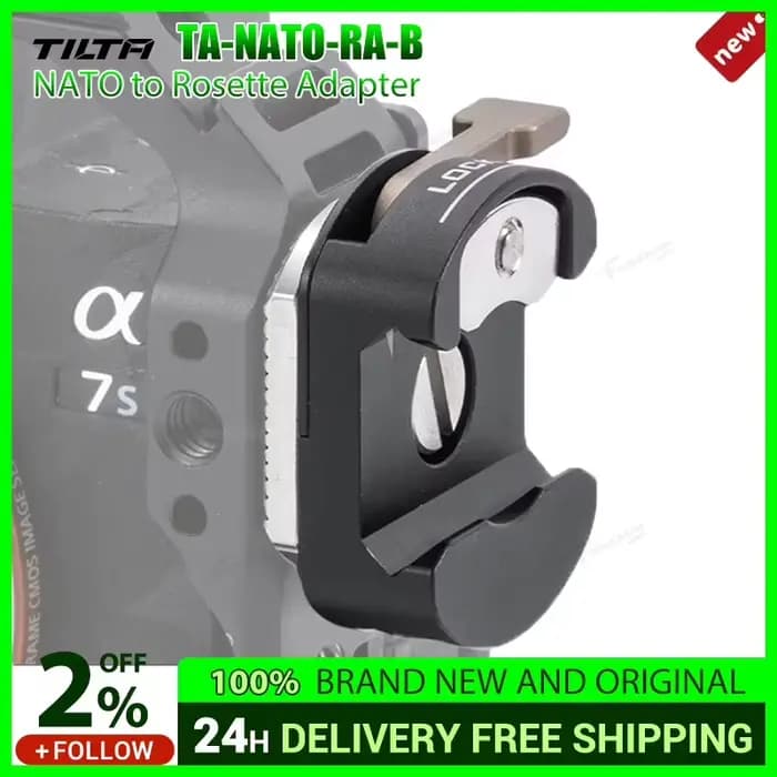 Adaptateur Tilta NATO vers Rosette · TILTA TA-NATO-RA-B - Accessoire pour cage de caméra noir ·