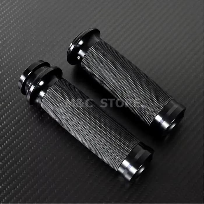 Poignées électroniques de moto 1 "25mm poignées noires pour Harley Touring Road King Glide FLHR brea