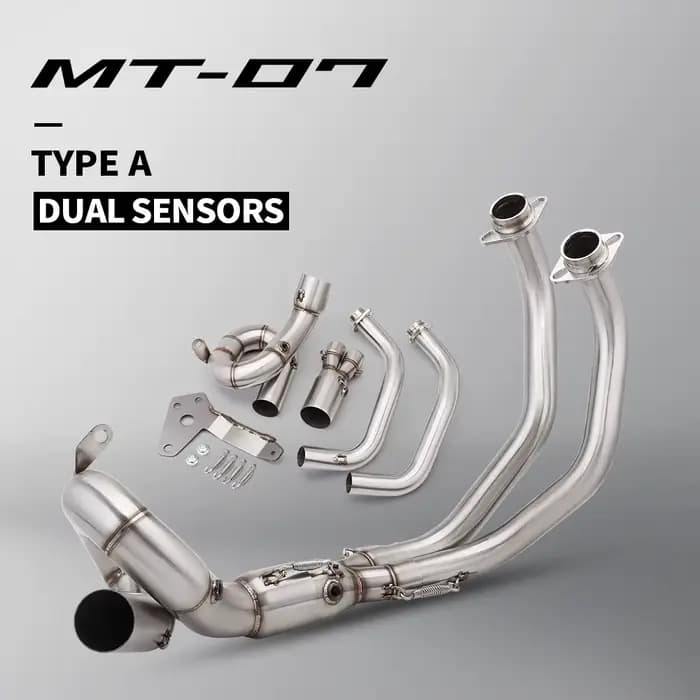 Système d'échappement complet pour moto MT07, compatible avec MT-07 FZ-07 F01/F02 2014-2025, en acie