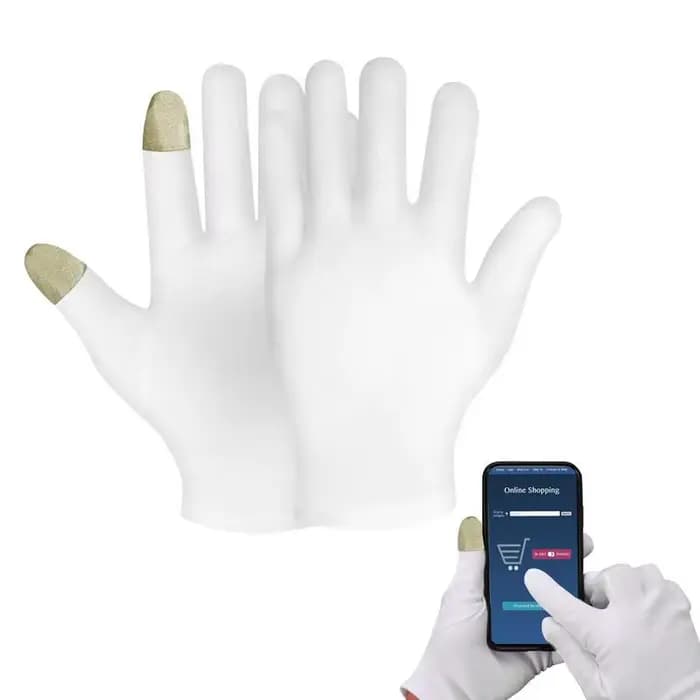 Gants hydratants en Fiber d'argent, gants de beauté pour les mains, gants de nuit en coton pour la b