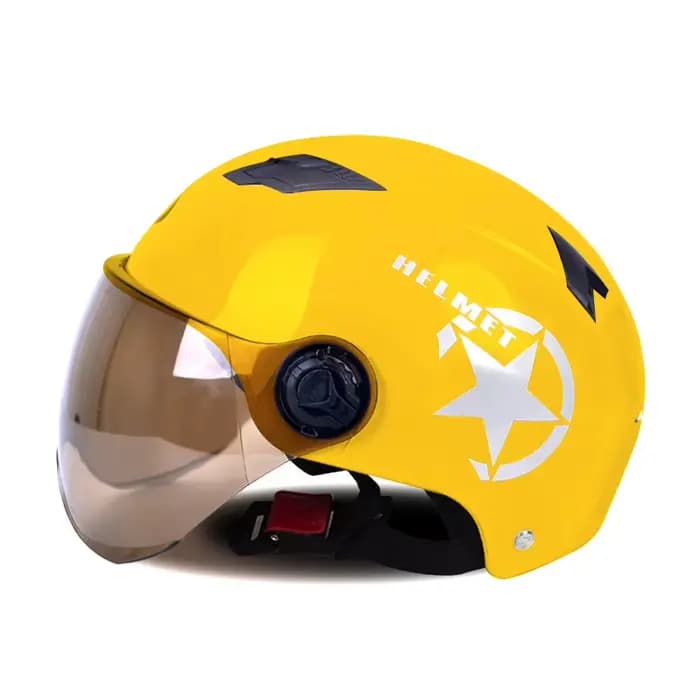 Casque de voiture à moteur électrique réglable, casque de vélo ouvert, demi-casquette de baseball, c