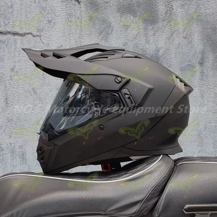 Casque de moto tout-terrain intégral ORZ avec visière anti-éblouissement, casque de motocross ATV, c