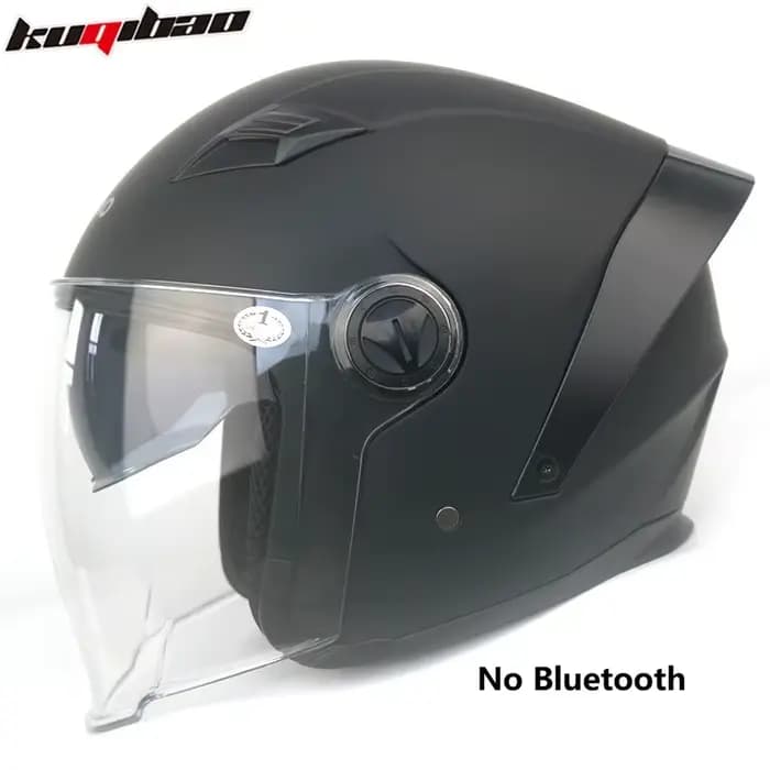 Kuqibao Casque de moto Interphone Bluetooth Demi-casque Chevalier électrique pour hommes et femmes D